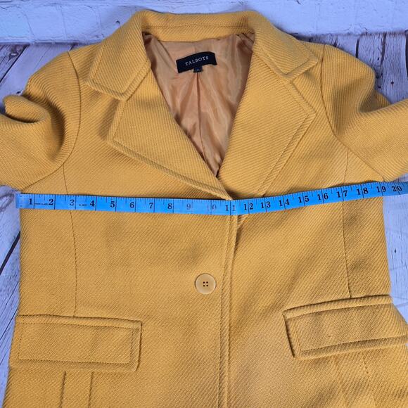 Talbots Wool Blend One Button Blazer Jacket in English Mustard 6 - Picture 6 of 7